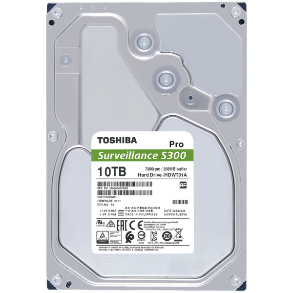 10TB Toshiba S300 Pro Surveillance Hard Drive 256MB - HDWT31AUZSVA #1