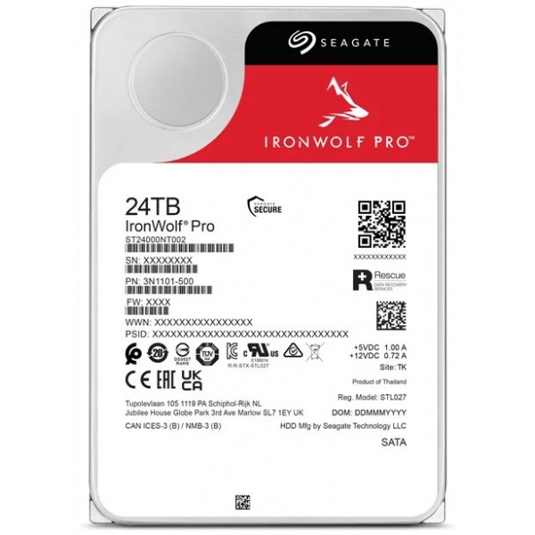 24TB Seagate IronWolf™ Pro SATA3 HDD 512MB - ST24000NT002 NEW #1
