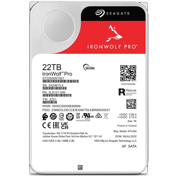 22TB Seagate IronWolf™ Pro SATA3 HDD 512MB - ST22000NT001 NEW #1