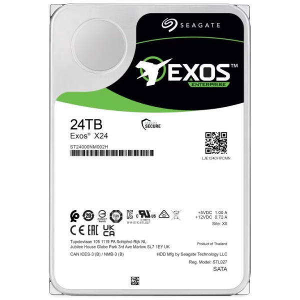 24TB Seagate Exos X24 SATA3 HDD 512MB - ST24000NM002H NEW #1