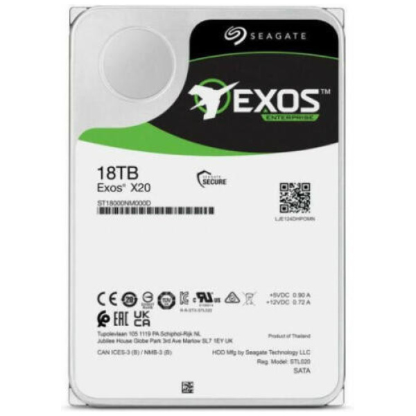 18TB Seagate Exos X20 SATA3 HDD 256MB - ST18000NM003D #1