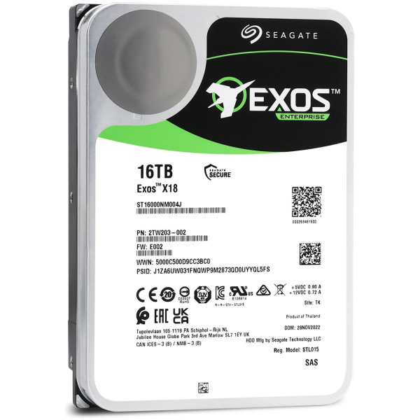 16TB Seagate Exos X18 SATA3 HDD 256MB - ST16000NM004J #1