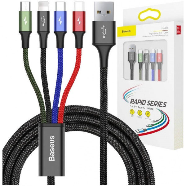 Baseus Fast 4 az 1-ben USB kábel 2xUSB-C / Lightning / Micro 3,5A 1,2 m #3