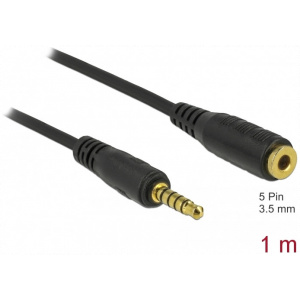 Delock 3,5mm 5-pin Jack hosszabbító kábel (M/F) 1m #1