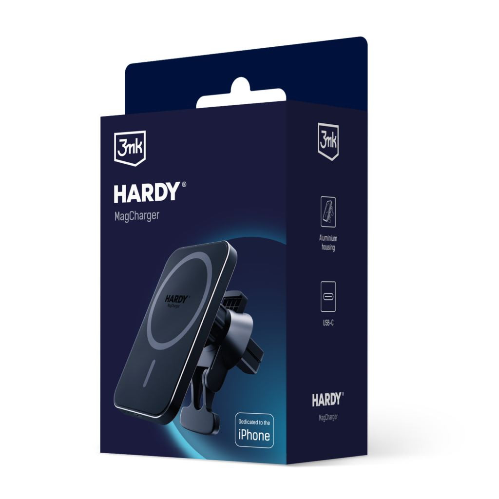 3mk Hardy MagCharger autós töltő és tartó (15W) #1