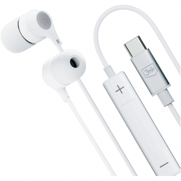 3mk USB-C fülhallgató mikrofonnal (fehér) #1