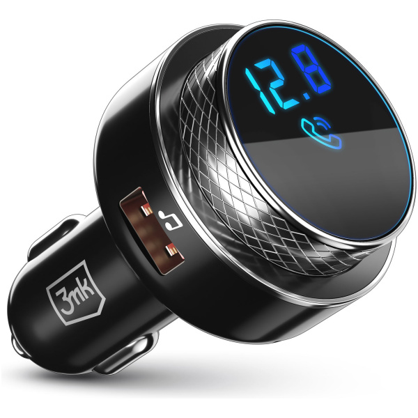3mk autós FM transzmitter (12V) - Bluetooth, 2xUSB, kártyanyílás #1