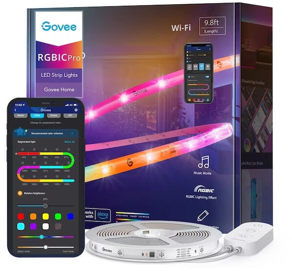 Govee Wi-Fi RGBIC LED Szalag (3m) NEW #1