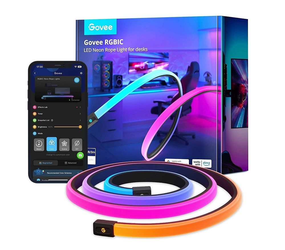 Govee RGBIC LED neon szalagfény védőburkolattal íróasztalokhoz (3m) NEW #1