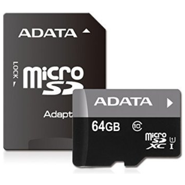 64GB ADATA microSD kártya + SD adapter (Class 10) #1