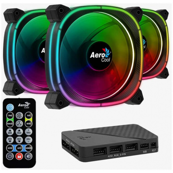 12 cm ventilátor szett (3db)+vezérlő Aerocool Astro 12 Pro ARGB LED #1