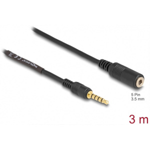 Delock 3,5mm 5-pin Jack hosszabbító kábel (M/F) 3m #1