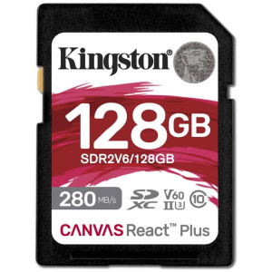 128GB Kingston Canvas React Plus V60 SD memóriakártya (Class 10) #1