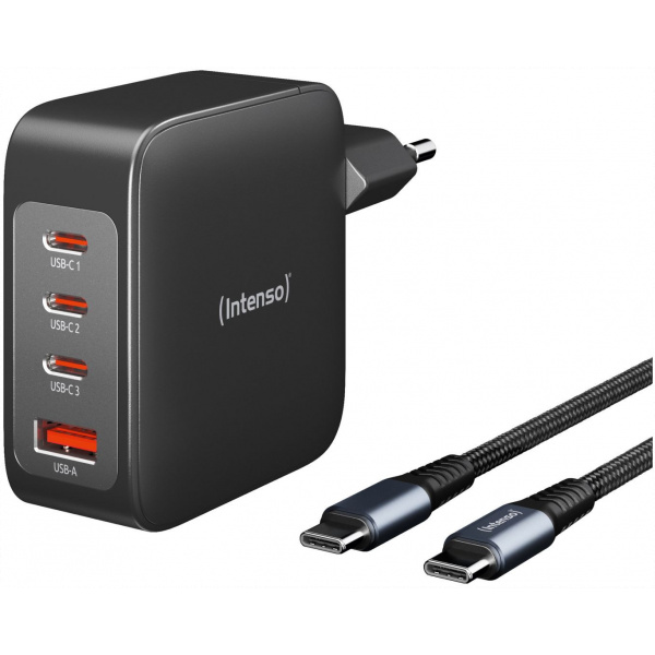 Intenso W140A3C 140W GaN töltő USB-C kábellel #1
