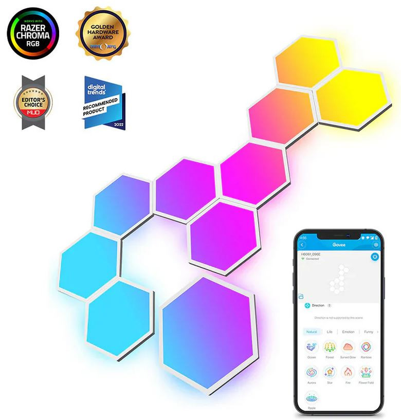 Govee Glide Hexa hatszögletű fénypanel (10db) NEW #1