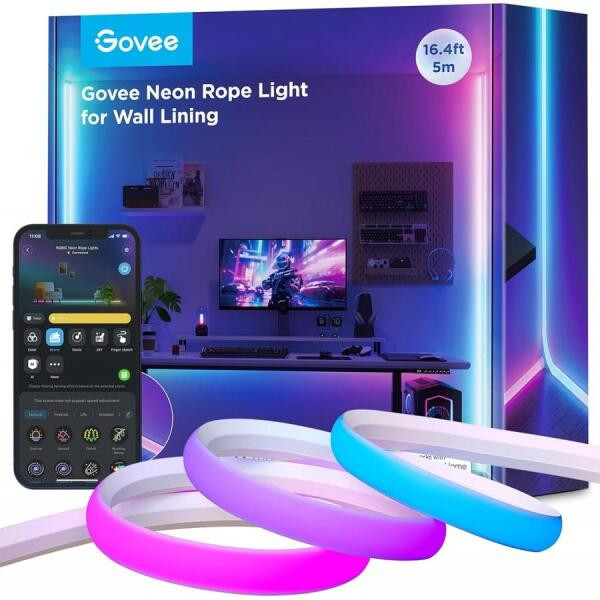 Govee Neon LED szalagfény, fehér (4m) NEW #1