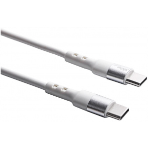 Akyga USB 2.0 C – C töltőkábel (fehér, 60W / 3A) 1m #1