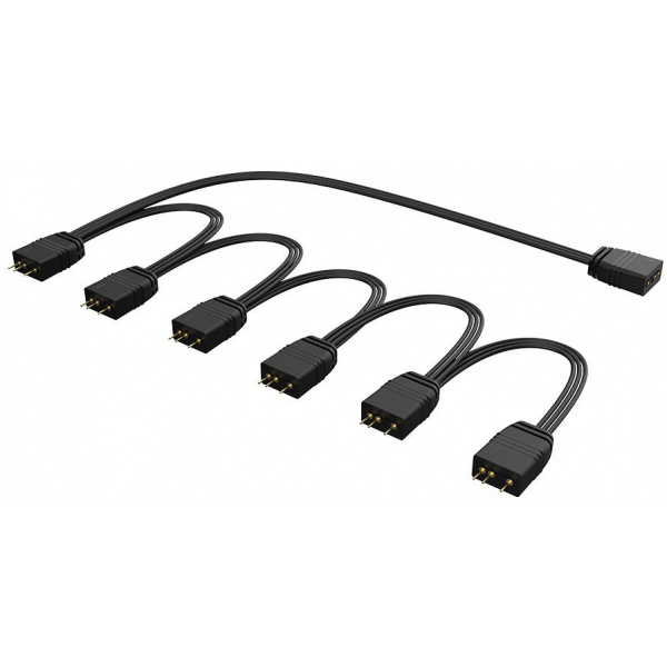 Akasa 3-pin ARGB 1>6 elosztó (splitter) kábel (85cm) #1