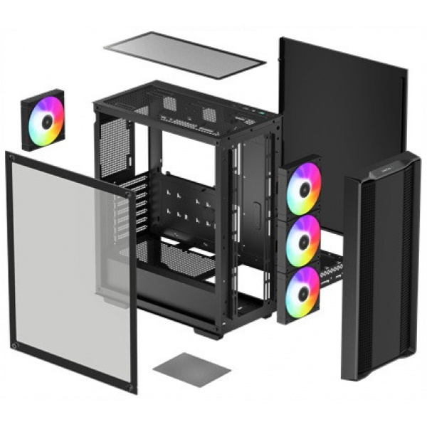 DeepCool CC560 A-RGB V2 ház hőkezelt üveg oldallappal (fekete) #11