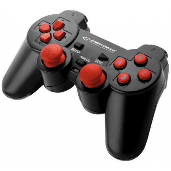 Esperanza Warrior Gamepad PC-hez (fekete-piros) #1