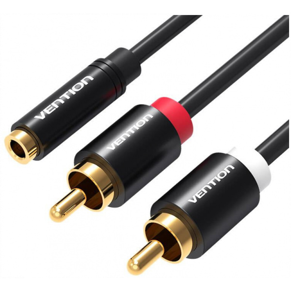 Vention 3,5mm Jack aljzat - RCA összekötő kábel (F/M) 2m #1