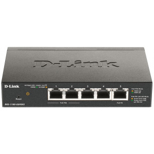 D-Link DGS-1100-05PDV2 5-port Gbit switch 2 PoE porttal (desktop) #1