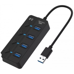 Blackbird USB 3.0 HUB 4 porttal és kapcsolóval #1