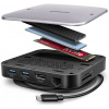Axagon HMC-UFO 9in1 USB-C 10Gbps dokkolóállomás NVME/SATA M.2 slottal NEW #1