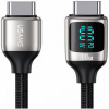 Usams USB-C – USB-C gyorstöltő kábel kijelzővel, max. 100W, 1,2m NEW #1
