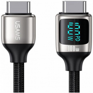 Usams USB-C – USB-C gyorstöltő kábel kijelzővel, max. 100W, 1,2m NEW #1