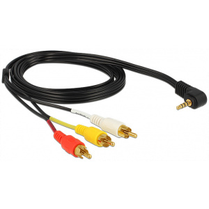 Delock 3x RCA > 4-pin 3,5mm Jack komponens kábel, 1,5m #1