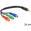 Delock 3x RCA > 4-pin 3,5mm Jack komponens kábel, 0,2m #1