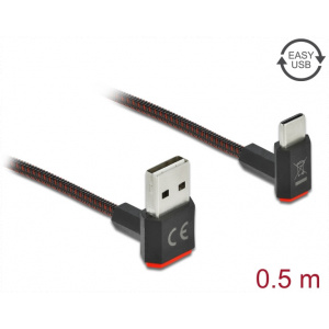 Delock EASY-USB 2.0 A – C kábel (90° csatlakozókkal) 0,5m #1
