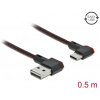 Delock EASY-USB 2.0 kábel USB-A - USB-C kábel 0,5m 90° balra csatlakozókkal #1