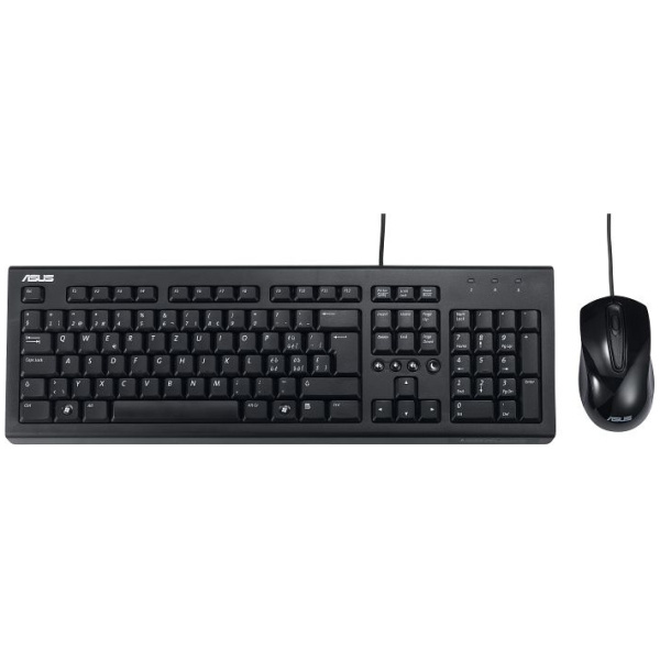 Asus U2000 vezetékes billentyű-egér szett (fekete) #1