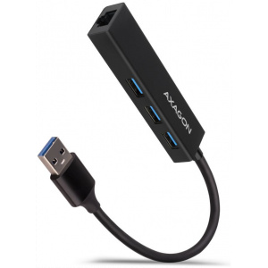 Axagon HMA-GL3A 3 portos USB 3.2 Gen 2 HUB Gigabit LAN porttal #1