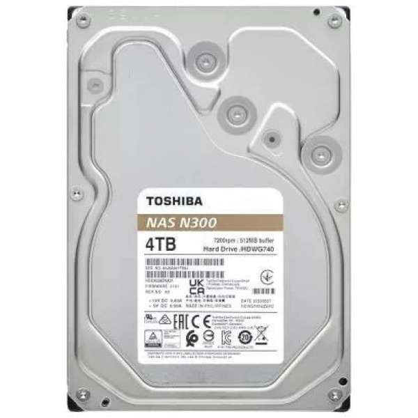 4TB Toshiba N300 NAS Hard Drive 512MB - HDWG740EZSTC #1