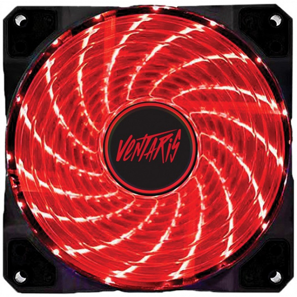 12 cm hűtőventilátor Ventaris F500 piros LED-es NEW #1