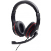Gembird MHS-03-BKRD sztereo headset (fekete-piros) #1