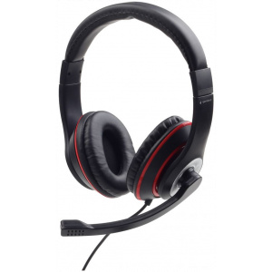 Gembird MHS-03-BKRD sztereo headset (fekete-piros) #1