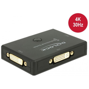 Delock DVI switch (kétirányú) 2 port, 4K 30 Hz #1