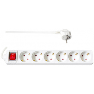 Too 220V-os hálózati elosztó 6 aljzattal (1,5m kábellel, kapcsolóval) #1