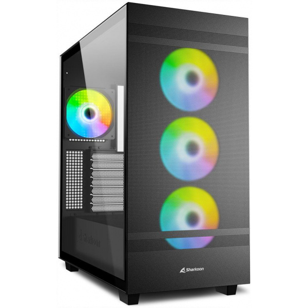 Sharkoon Rebel C50 RGB üvegablakos ház (fekete) #1
