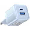 Vention 30W USB-s hálózati GaN töltő (1x USB-C, 1x USB-A) halványkék NEW #1