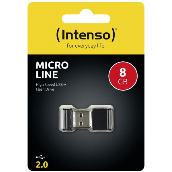 8GB Intenso Micro-Line USB 2.0 Pendrive (fekete) #4