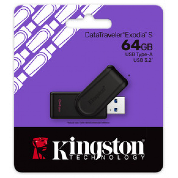 64GB Kingston USB 3.2 DataTraveler Exodia S Pendrive (fekete) NEW #3