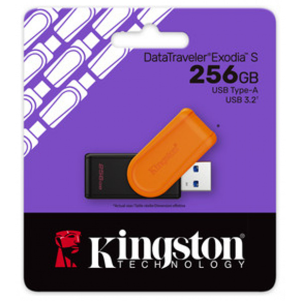 256GB Kingston USB 3.2 DataTraveler Exodia S Pendrive (fekete-narancs) NEW #3