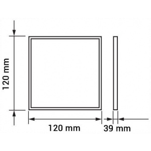 Optonica falra szerelhető négyzetes mini LED panel (6W) - 420 lm, semleges fehér #2