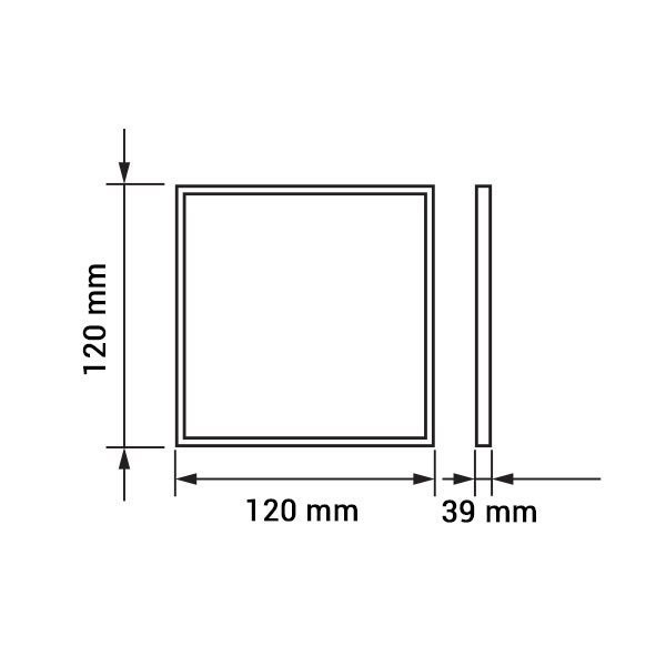 Optonica falra szerelhető négyzetes mini LED panel (6W) - 420 lm, semleges fehér #2