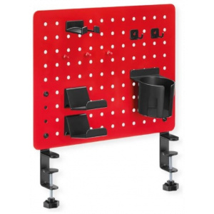Value Pegboard (asztalra szorítható tartótábla) tárolókkal - piros NEW #1